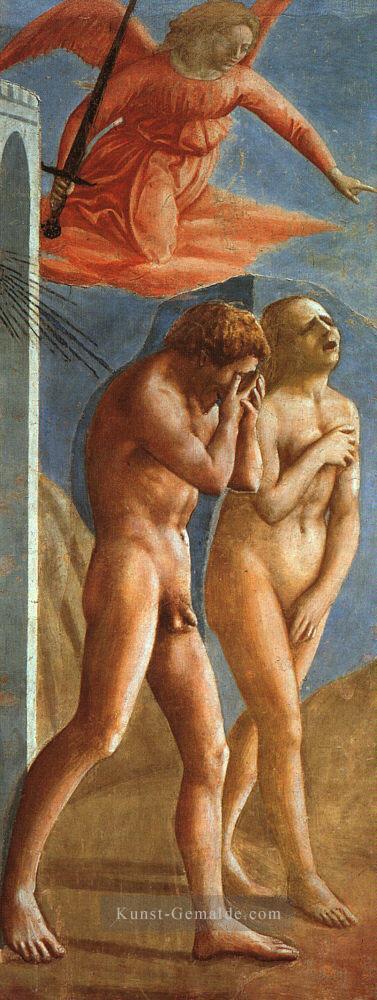 die Vertreibung aus dem Garten Eden Christianity Quattrocento Renaissance Masaccio Ölgemälde
